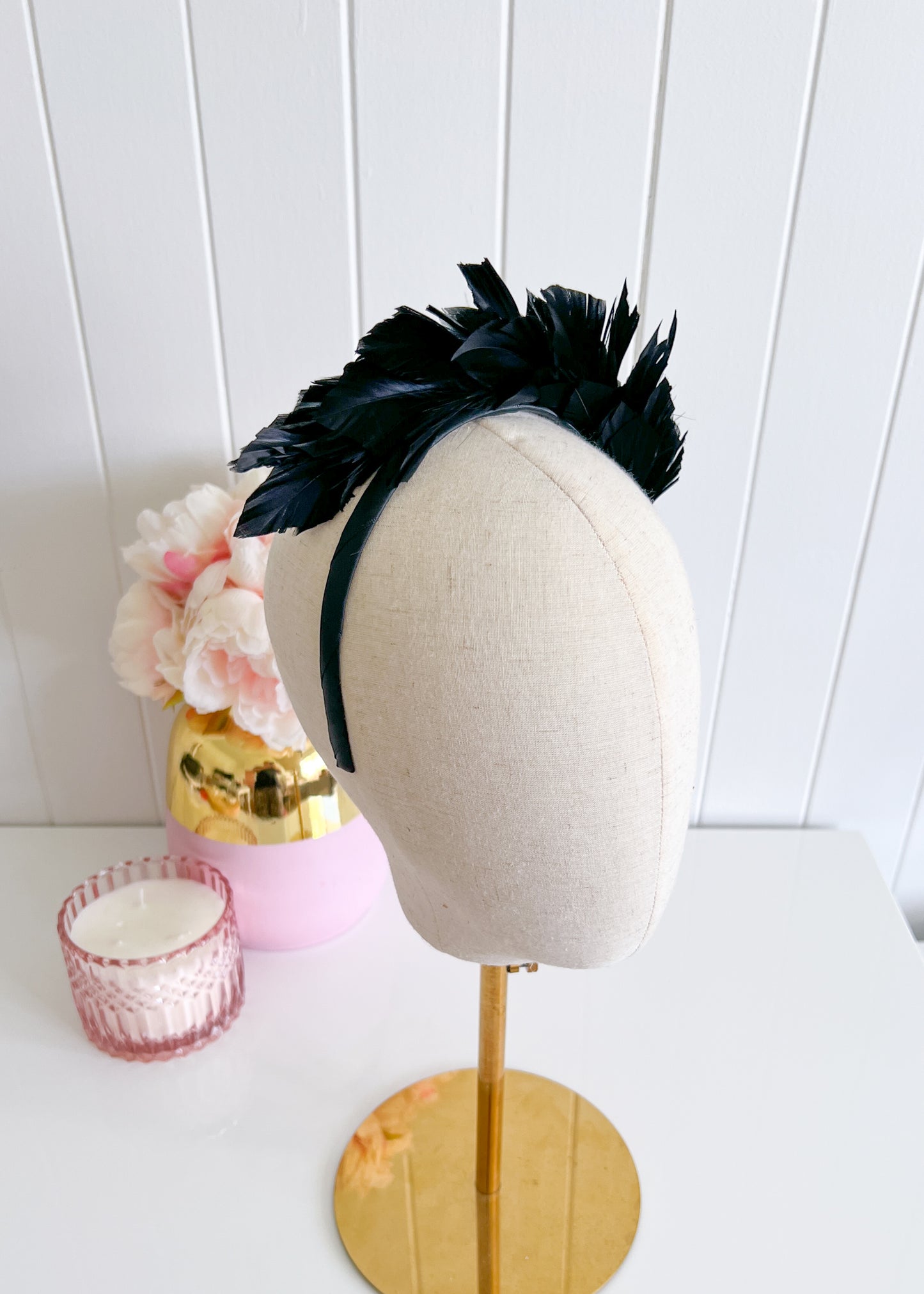 "Cherie" Feather Headband - Choose Colour