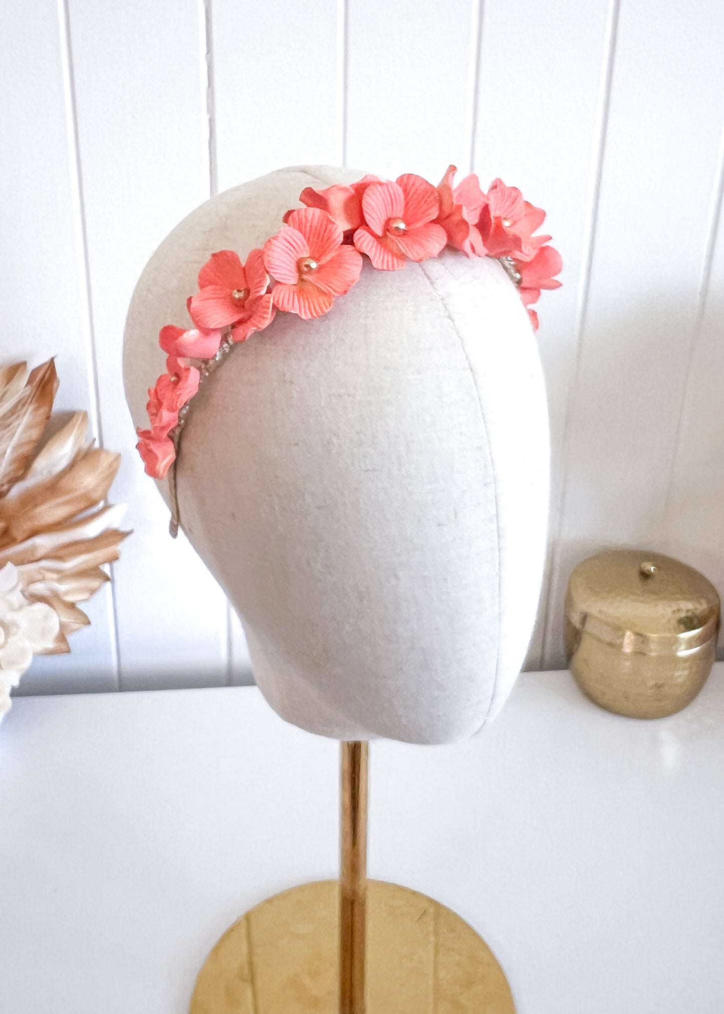 "Emily" Crown - Coral