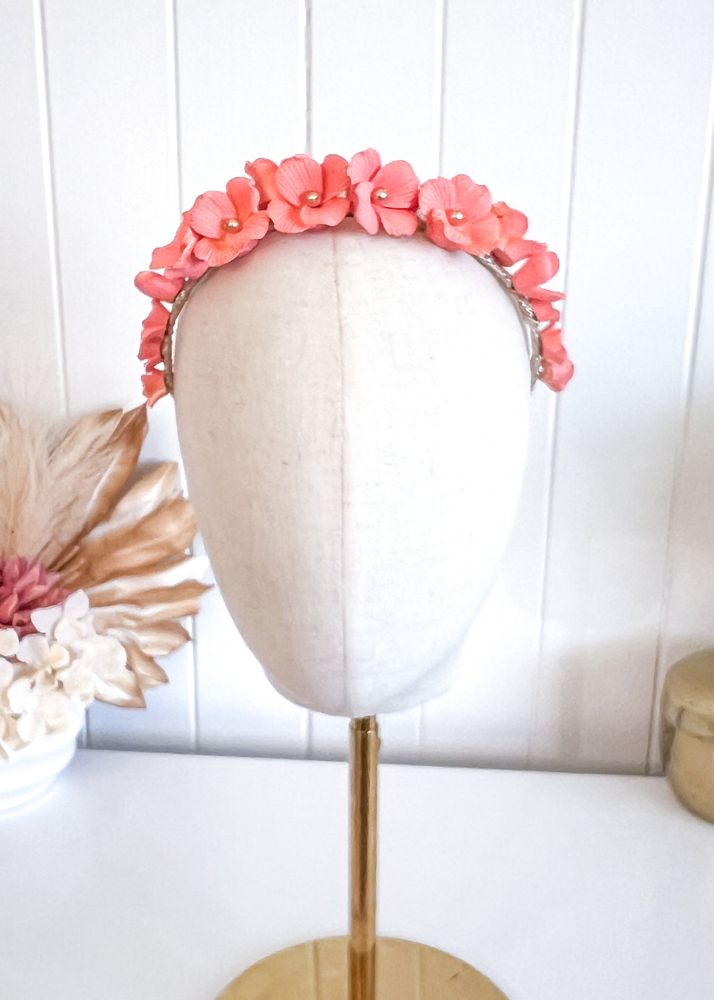 "Emily" Crown - Coral