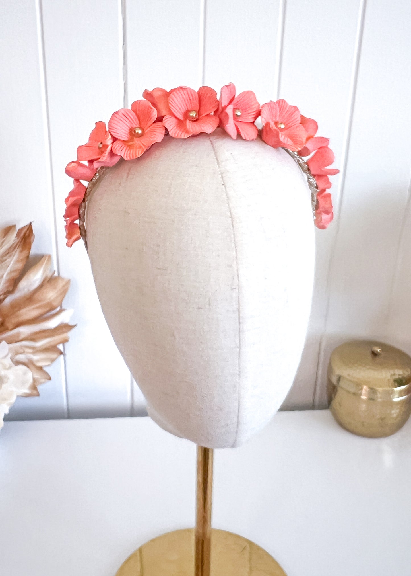 "Emily" Crown - Coral