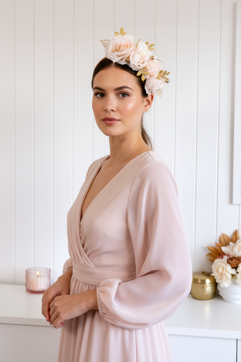 "Lucia" Crown - Peach