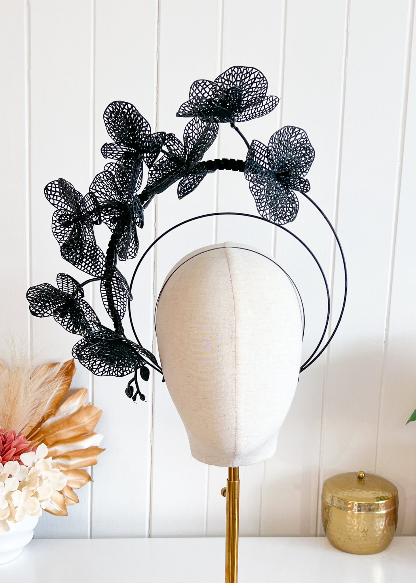 "Leilani" - Black Halo Headpiece