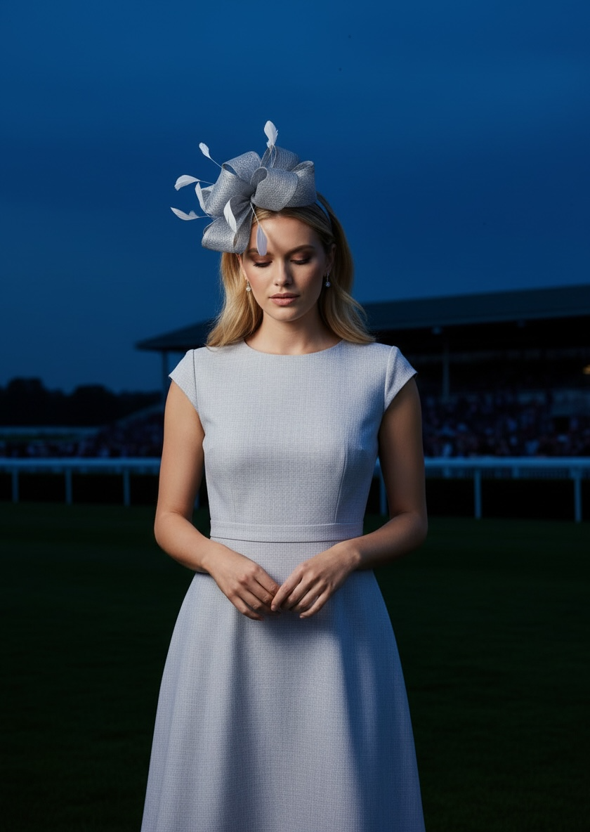 "Felicity" Silver Fascinator