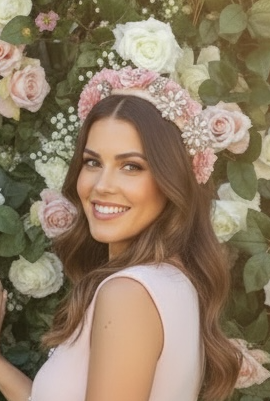 "Candice" Jewelled Headband - Pink