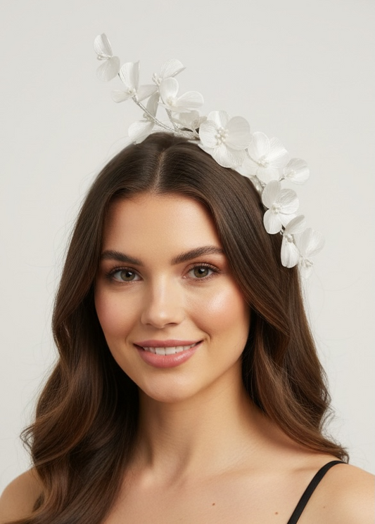 "Jasmine" Side Crown - Silver