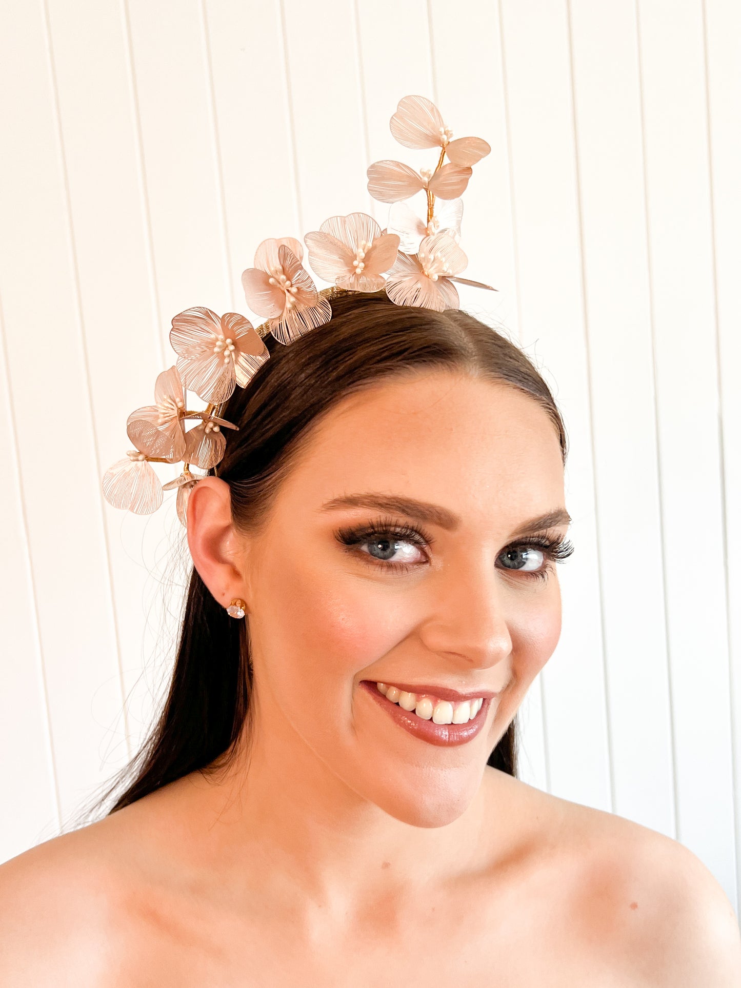 "Jasmine" Side Crown - Rose Gold