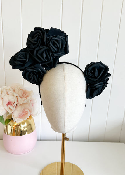 "Christie" Statement Headpiece - Black
