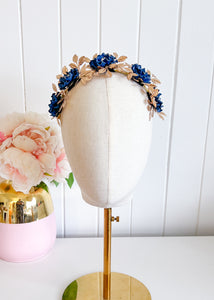 "Isla" Jewelled Crown - Navy