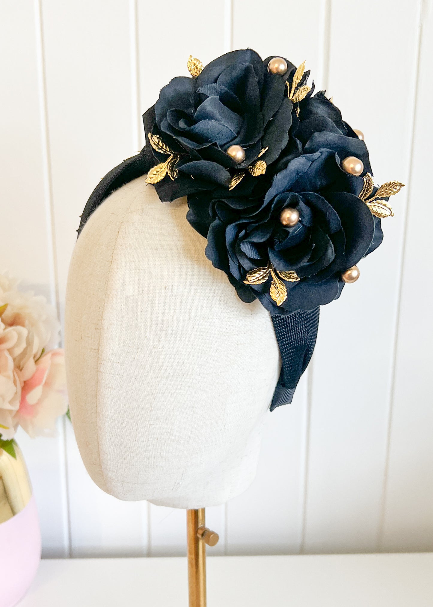 "Carmen" Black Floral Headband