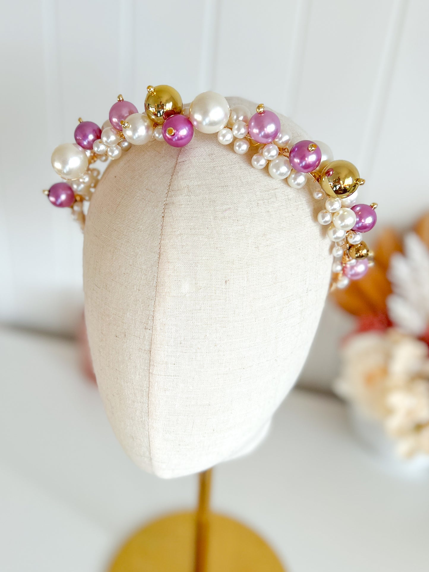 "Elsie" Purple Pearl Crown