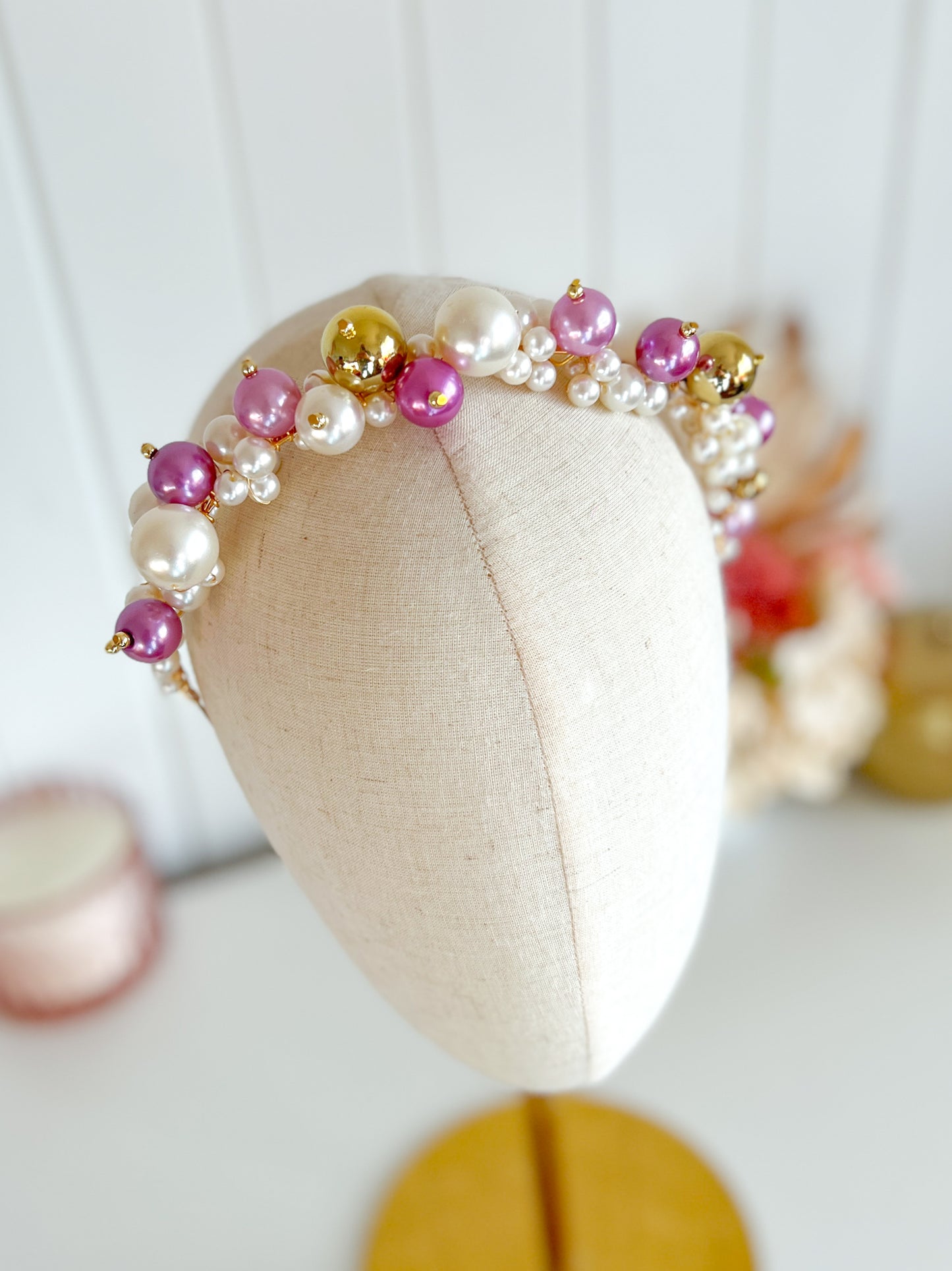 "Elsie" Purple Pearl Crown