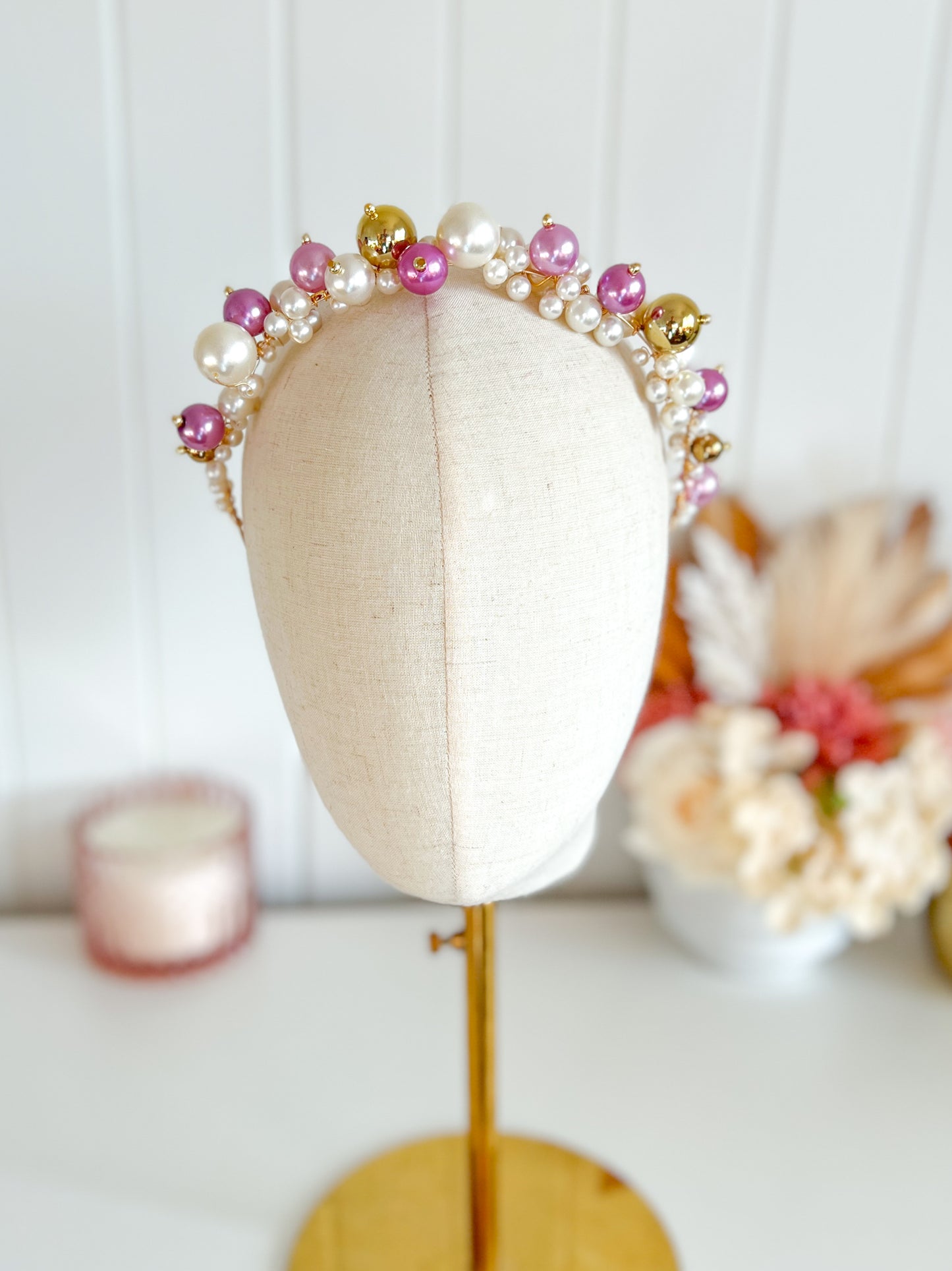 "Elsie" Purple Pearl Crown