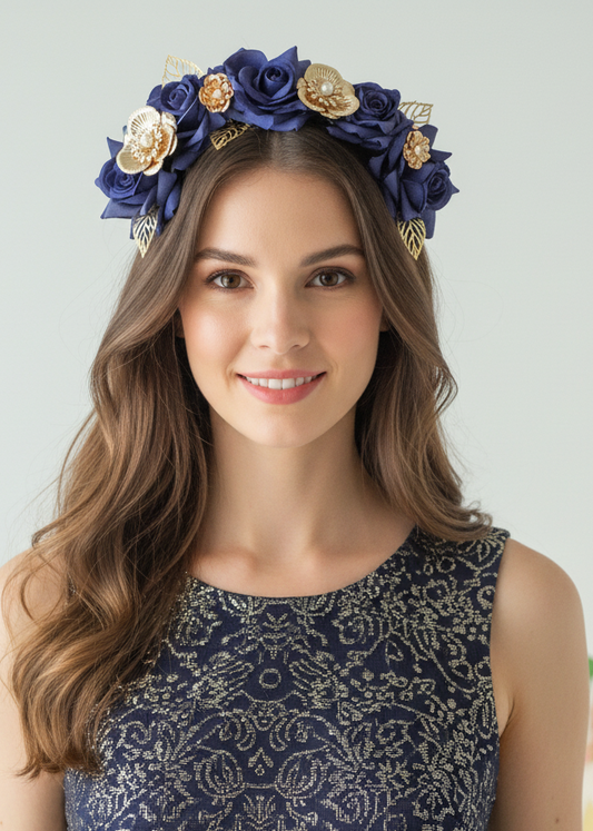 "Chiara" Crown - Navy