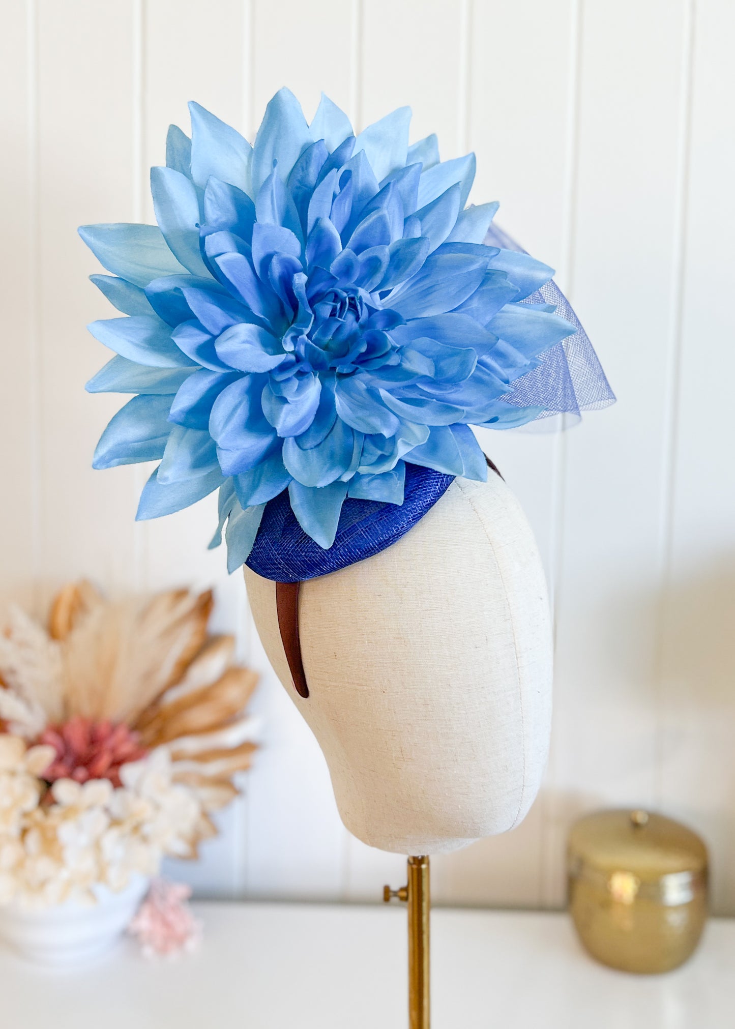 "Lily" Blue Fascinator