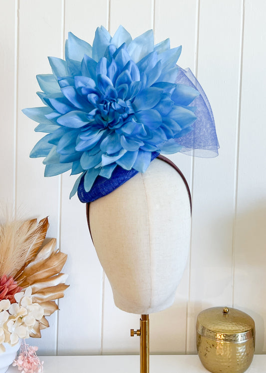 "Lily" Blue Fascinator