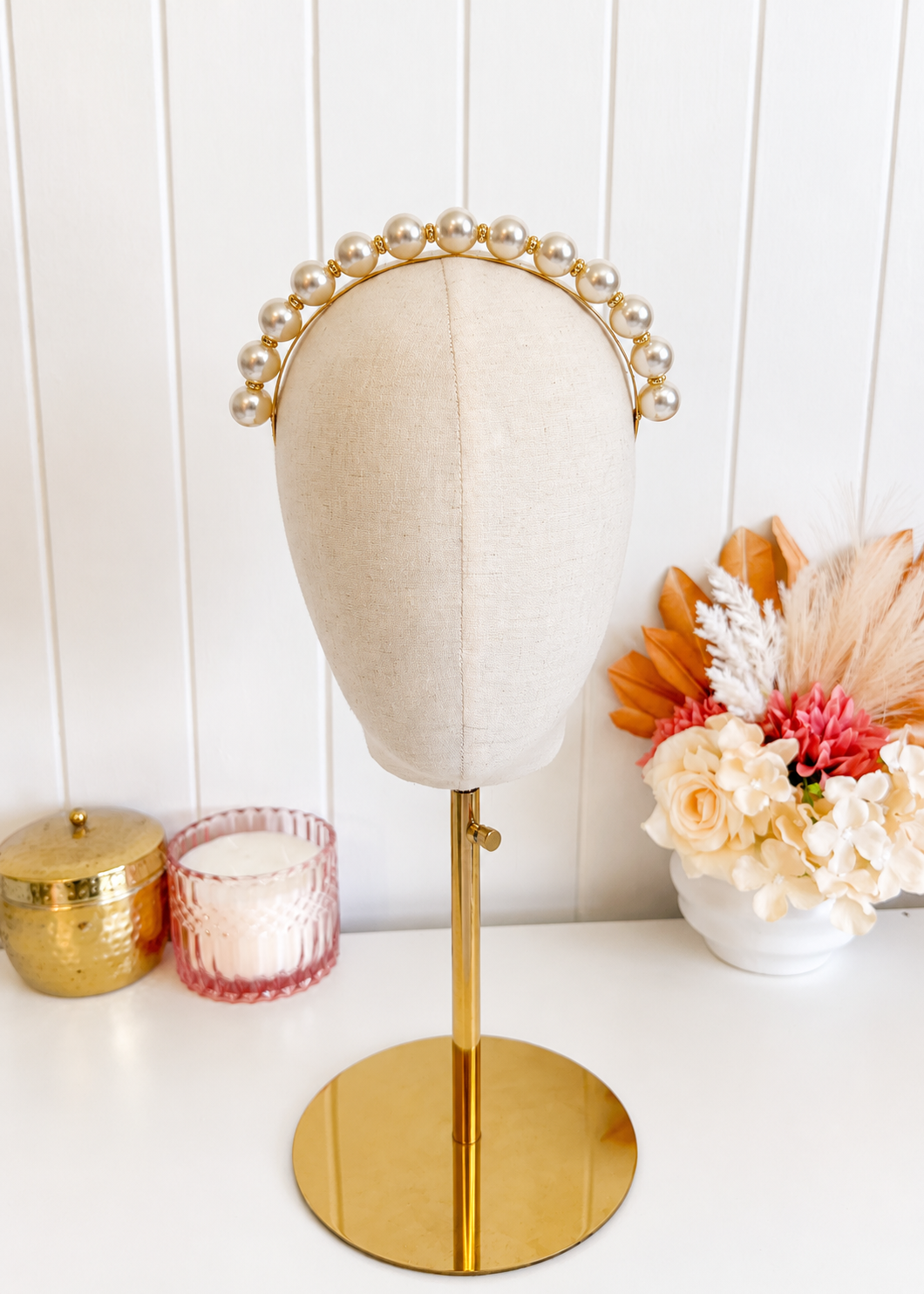 "Tara" Pearl & Diamante Headband