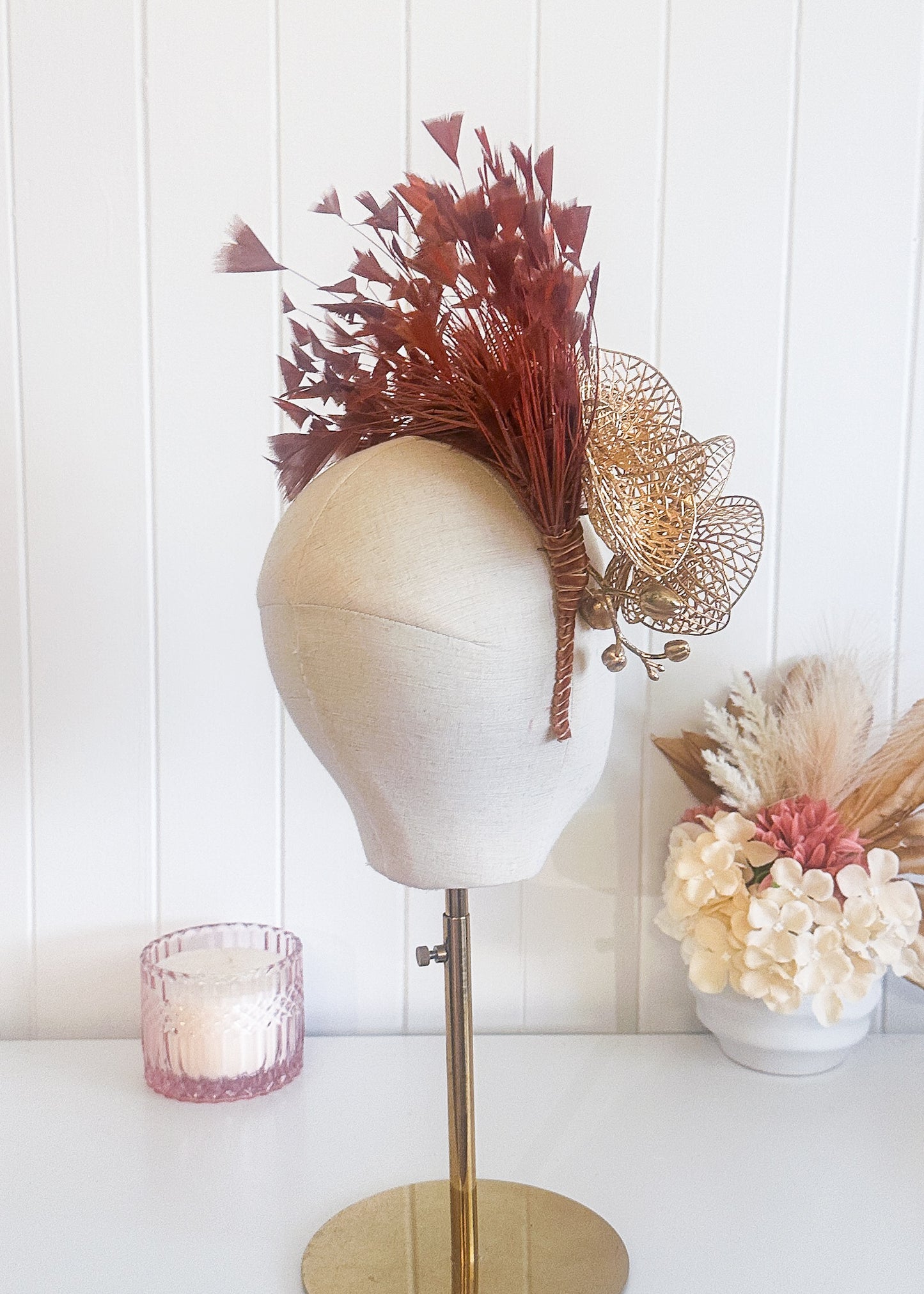 "Freya" Rust Brown & Gold