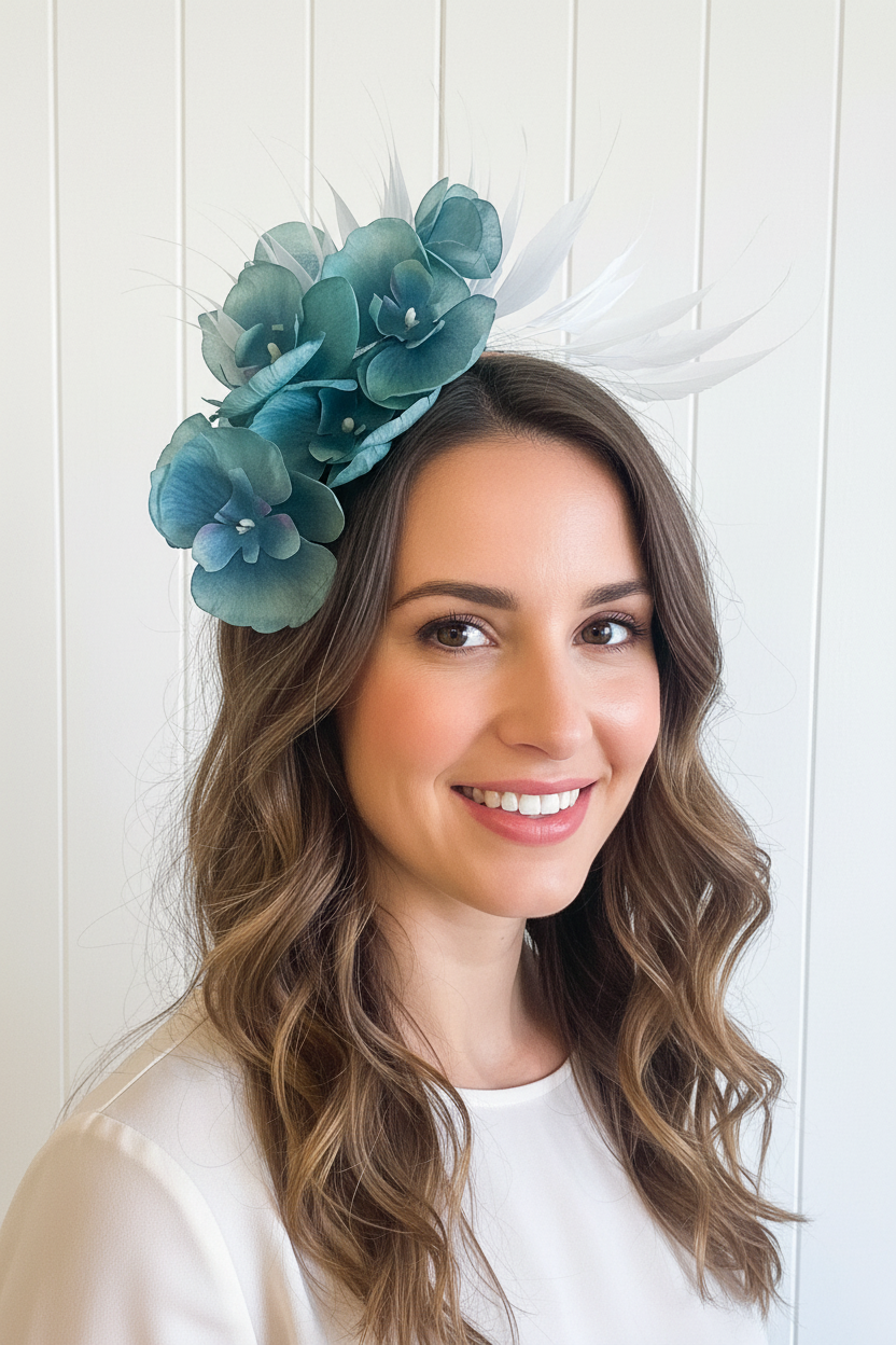 "Orchid Side Spray" Light & Ice Blue