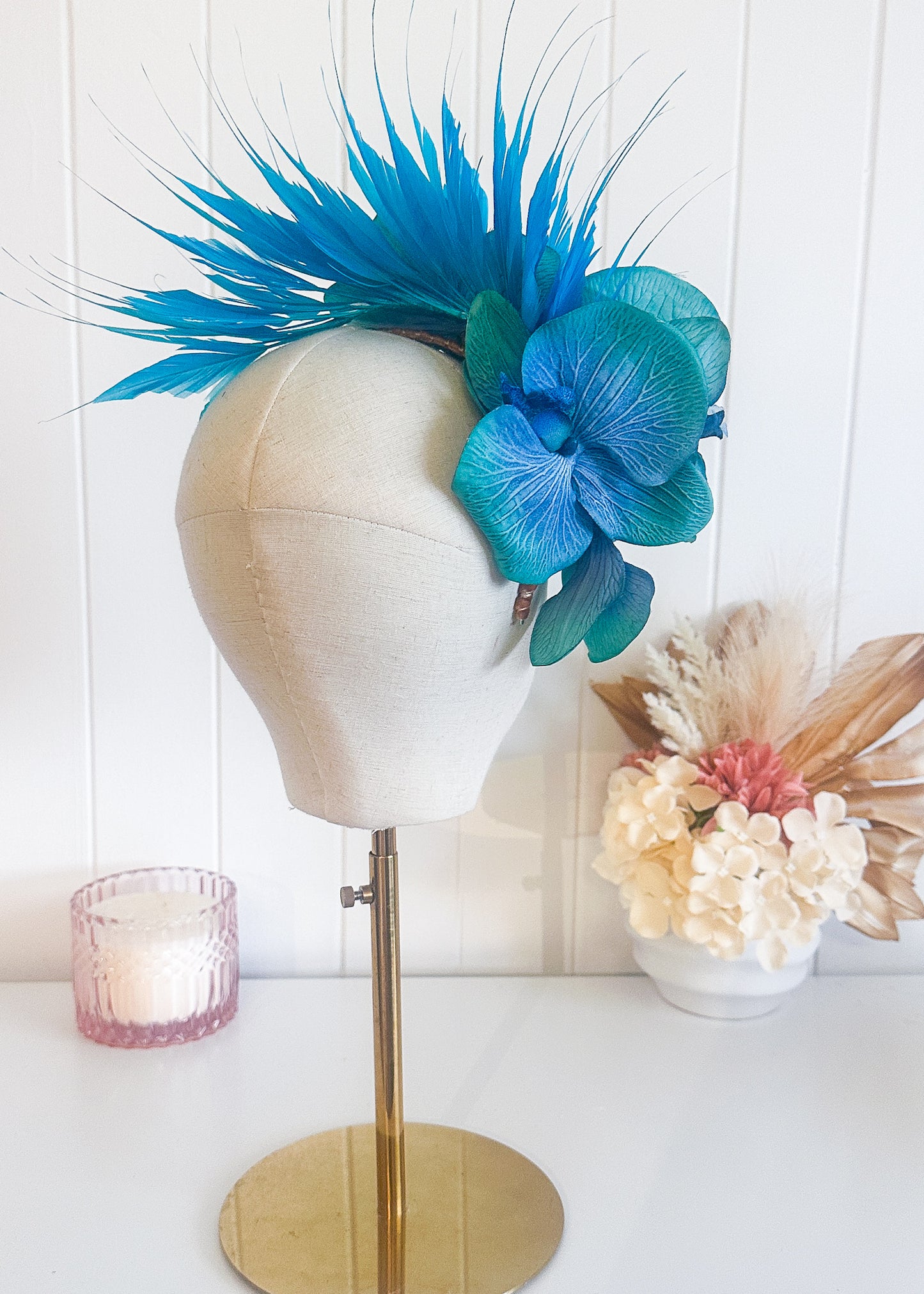"Orchid Side Spray" Turquoise
