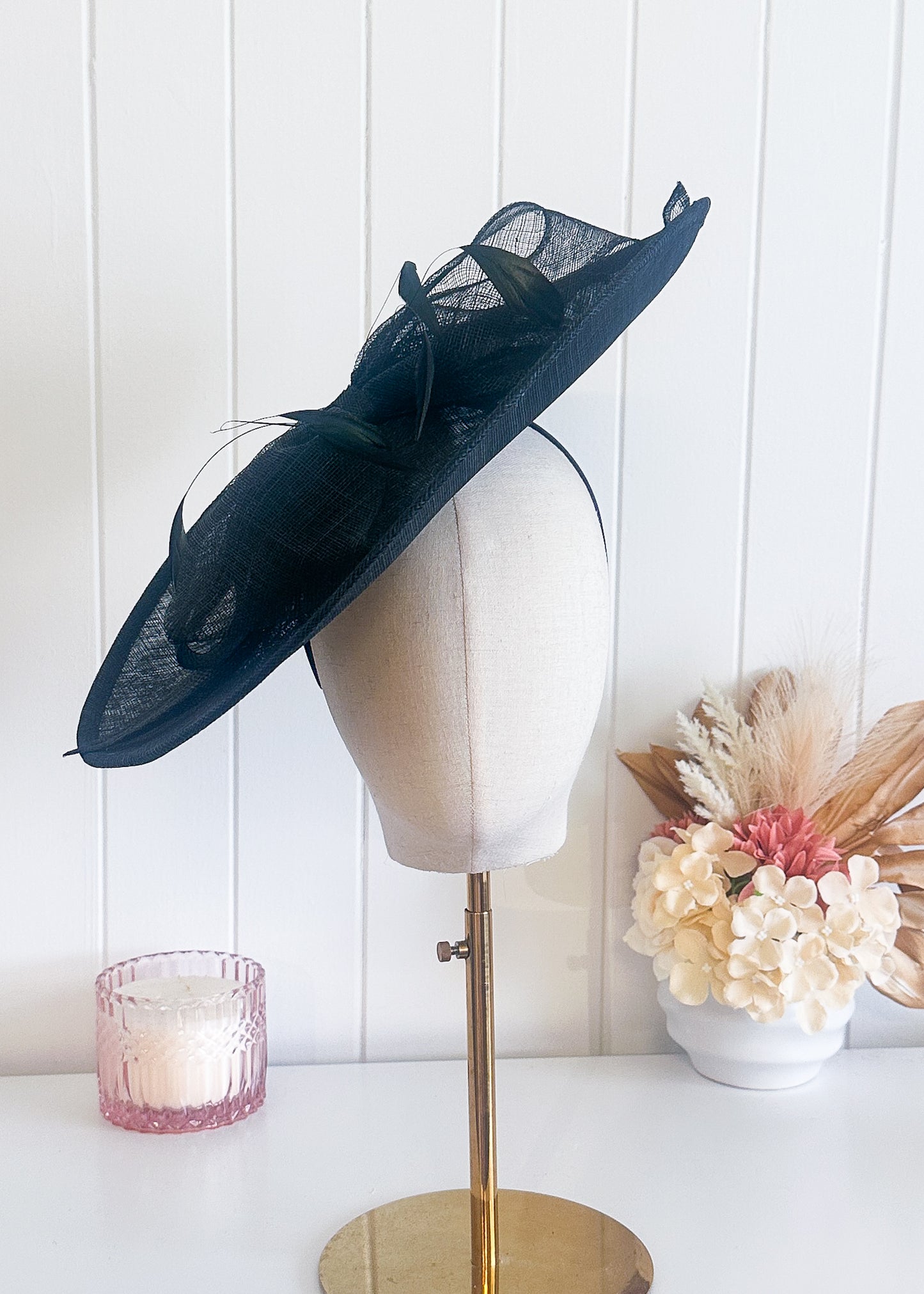"Aubrey" Black Headpiece