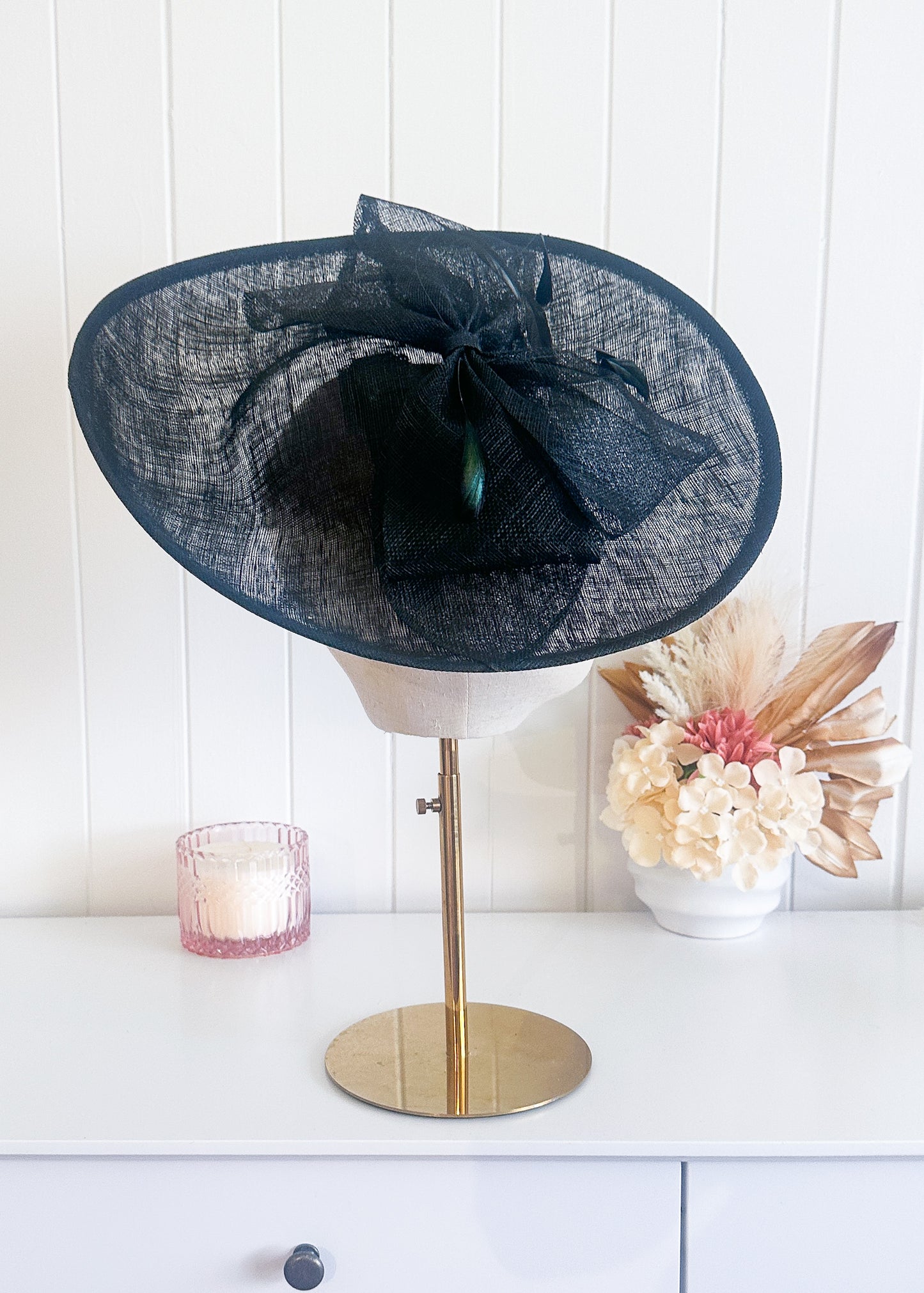 "Aubrey" Black Headpiece