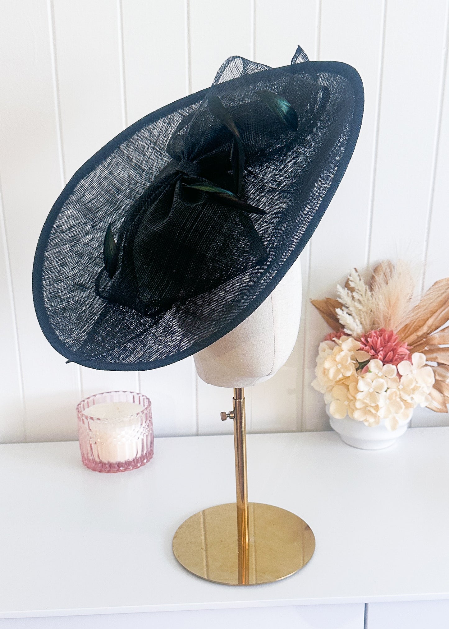 "Aubrey" Black Headpiece