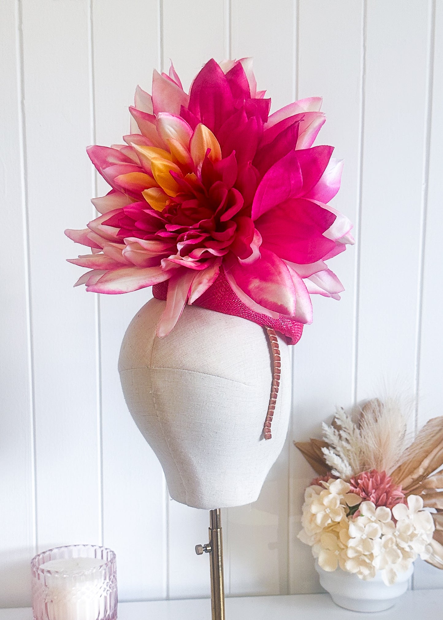 "Lily" Fuscia Pink Fascinator