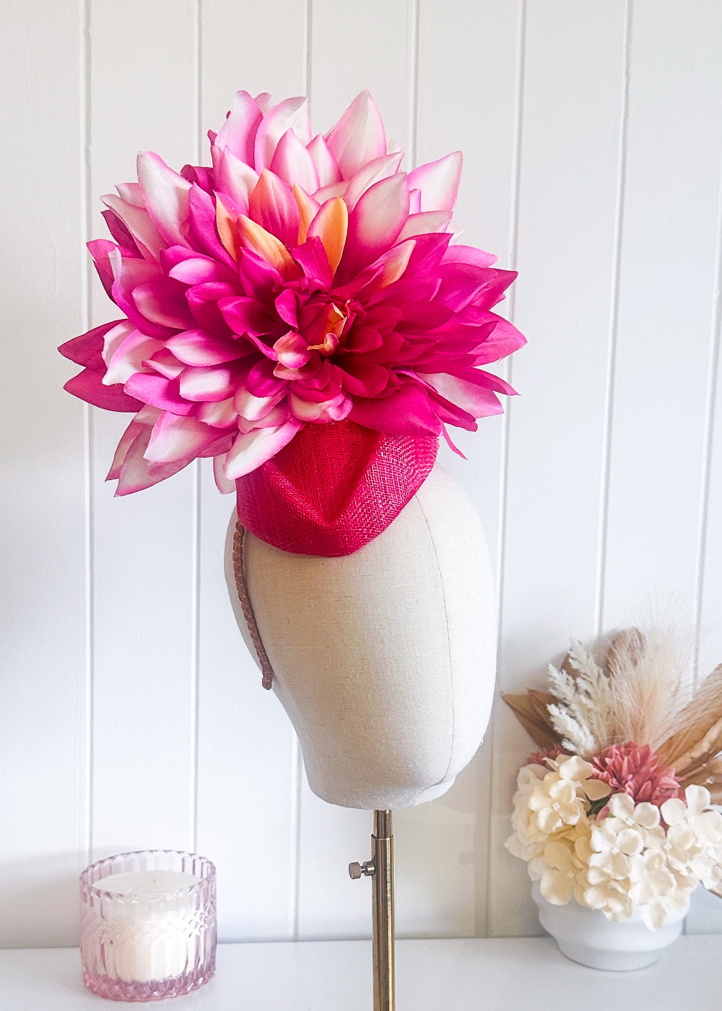 "Lily" Fuscia Pink Fascinator