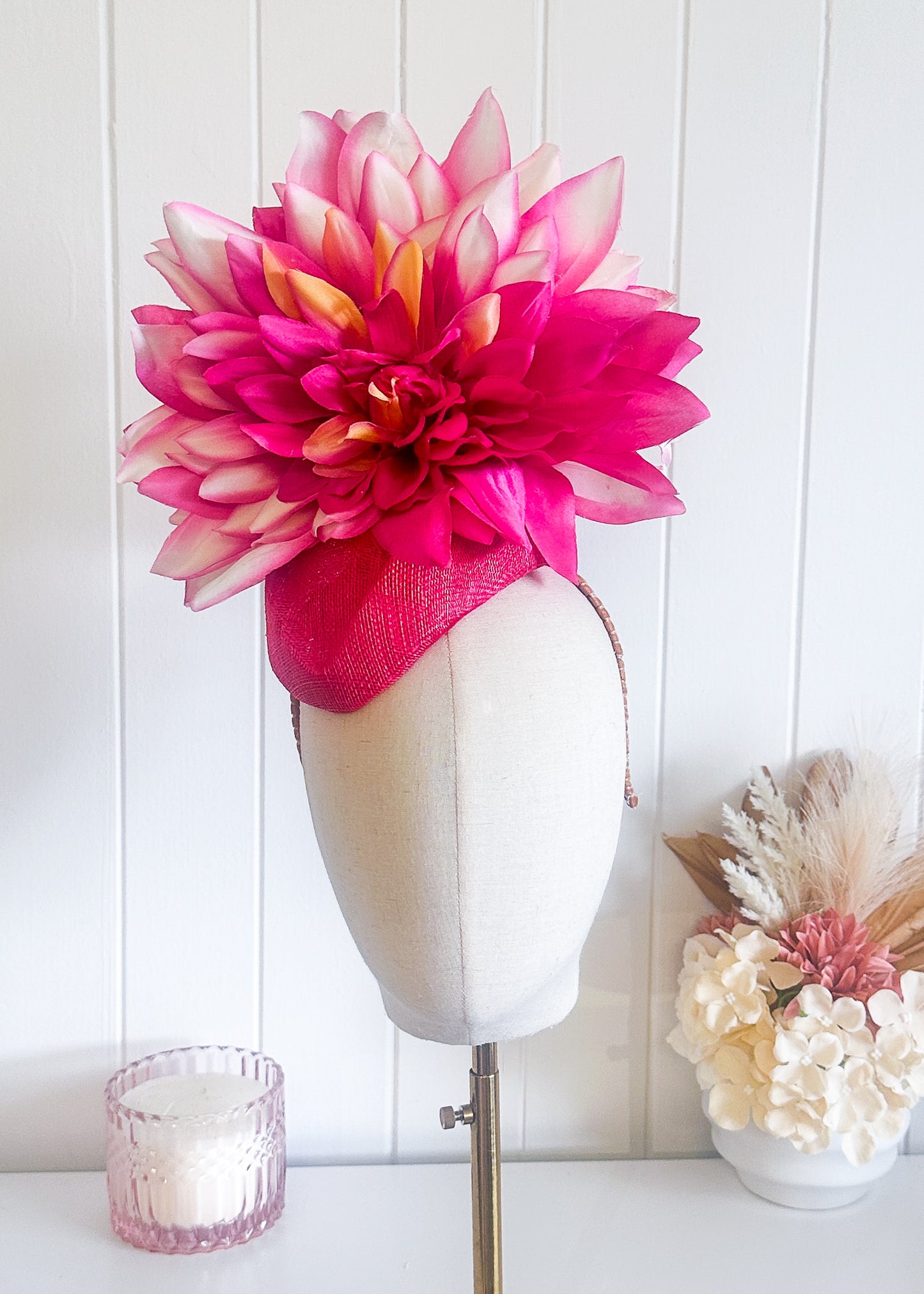 "Lily" Fuscia Pink Fascinator