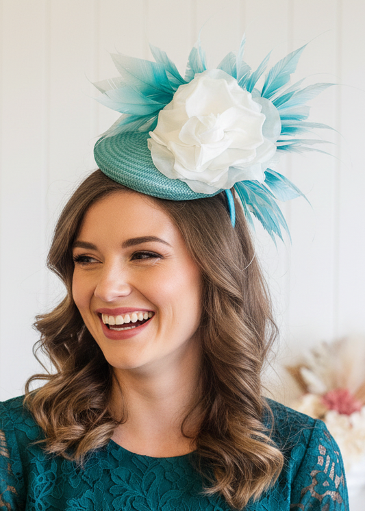 “Larson" Aqua & White