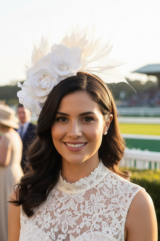 "Zahra" Crown - White