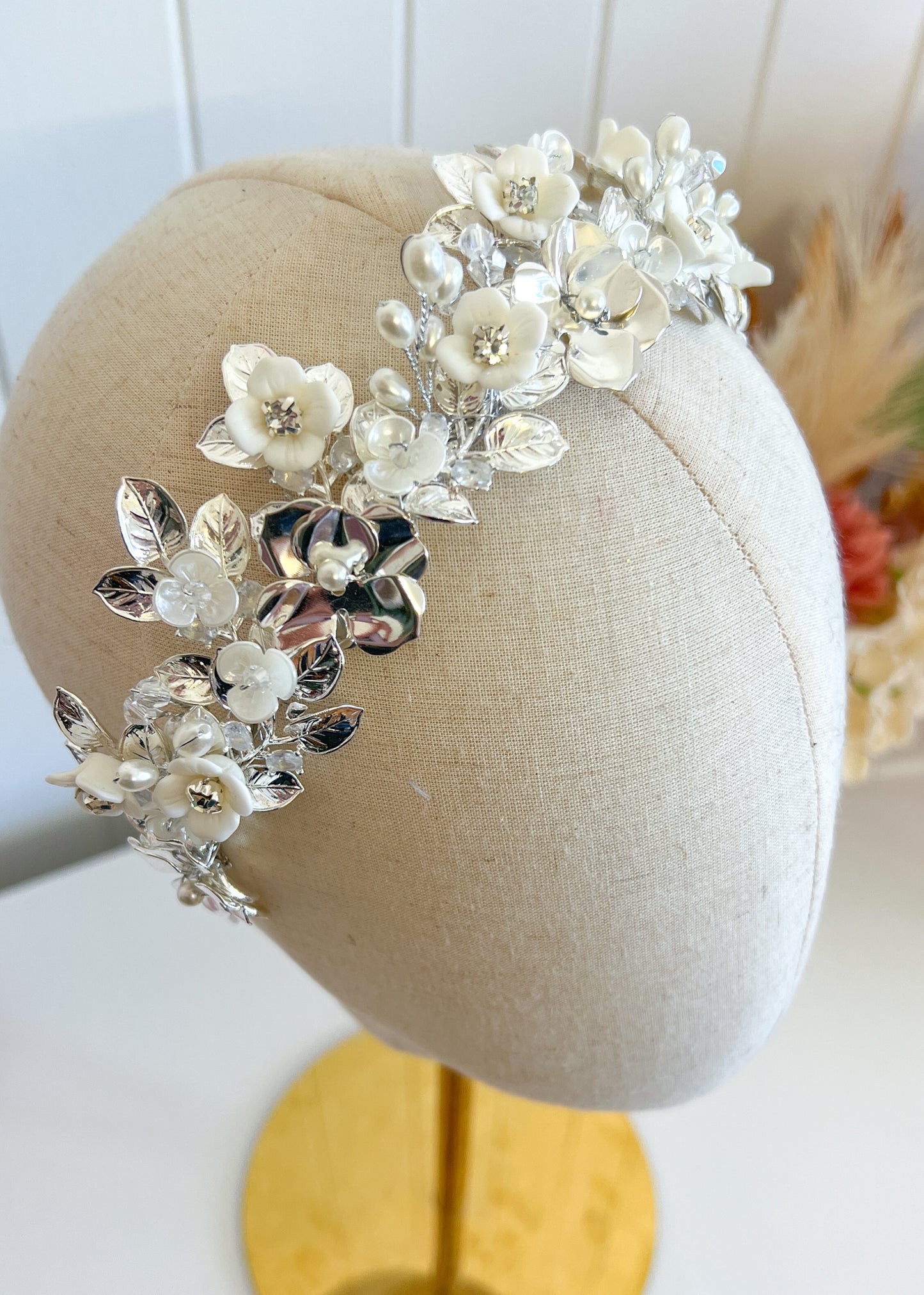 "Tammy" Crown Headband - Silver