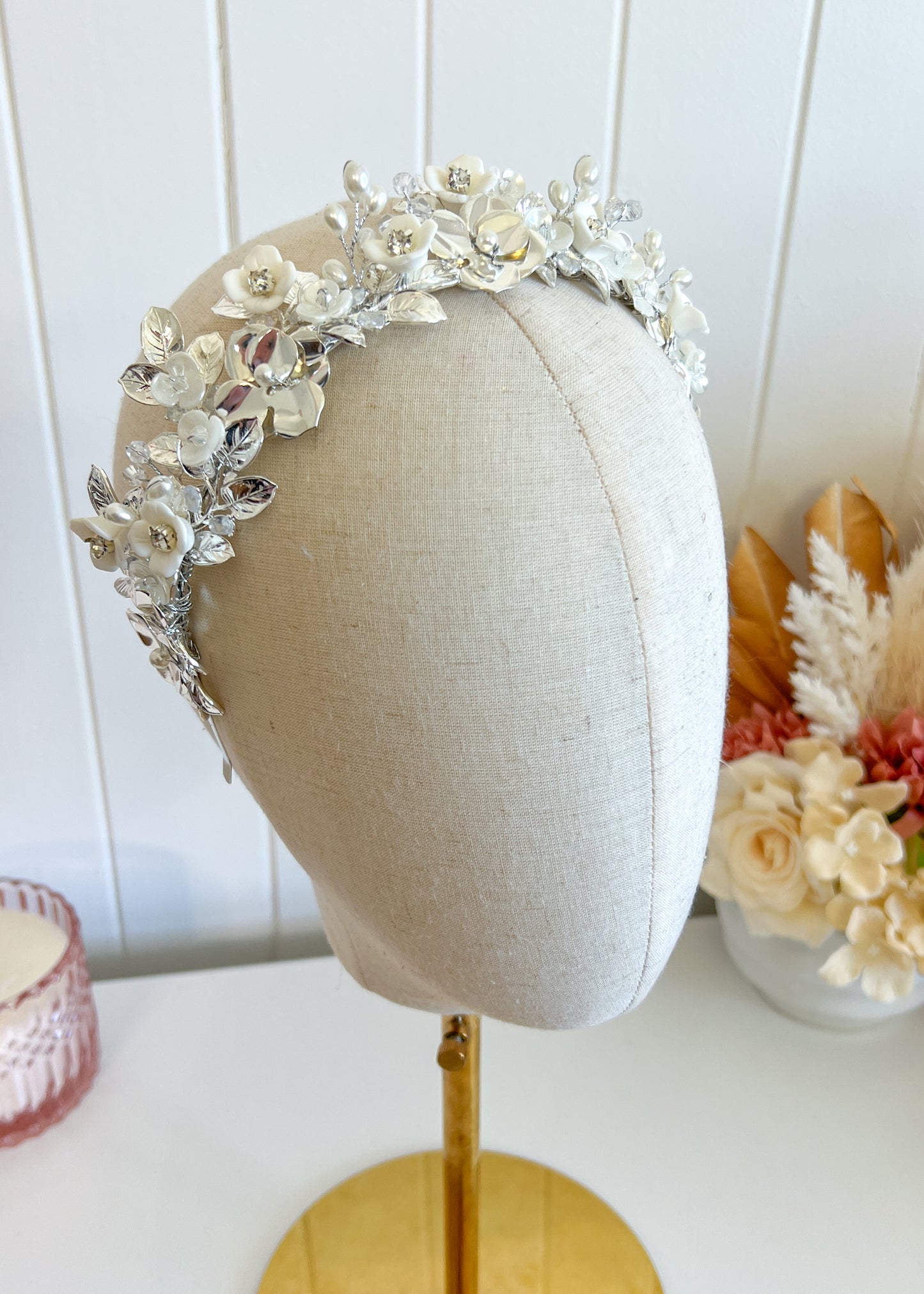 "Tammy" Crown Headband - Silver