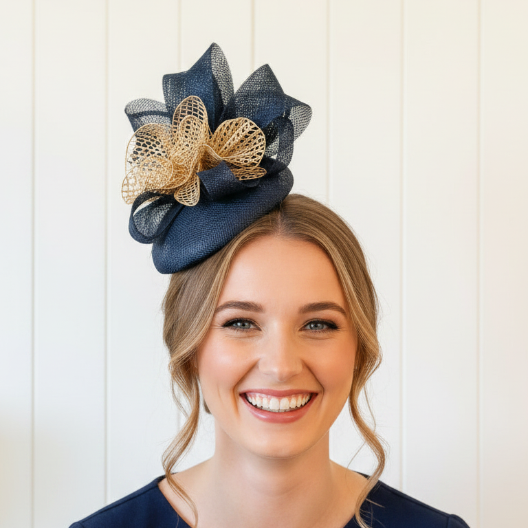 "Belinda" Navy & Gold