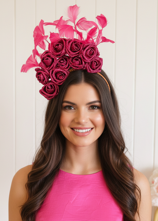 "Charlotte" Glitter Statement Headpiece