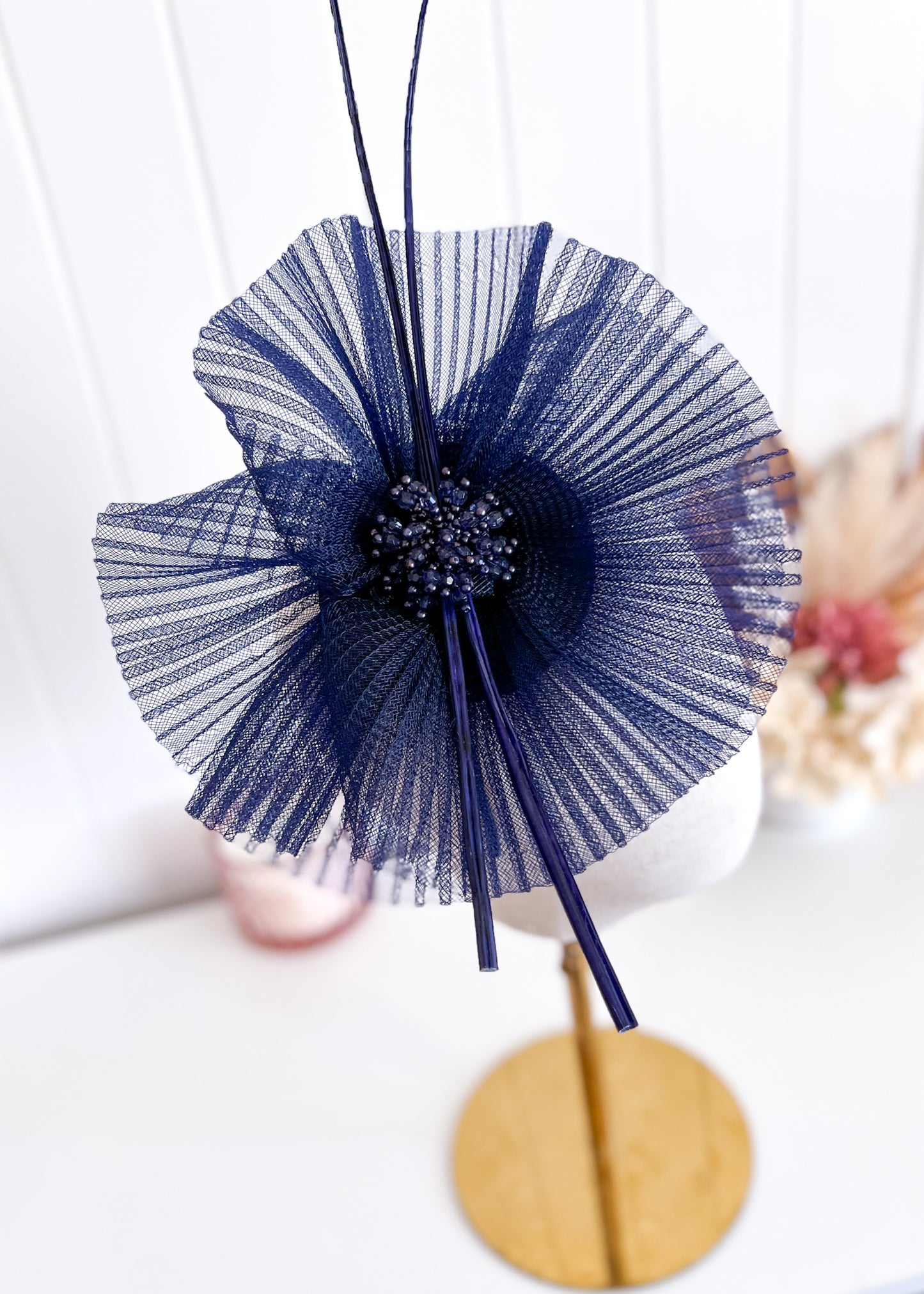 "Frankie" - Navy Fascinator