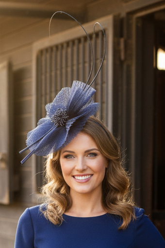 "Frankie" - Navy Fascinator
