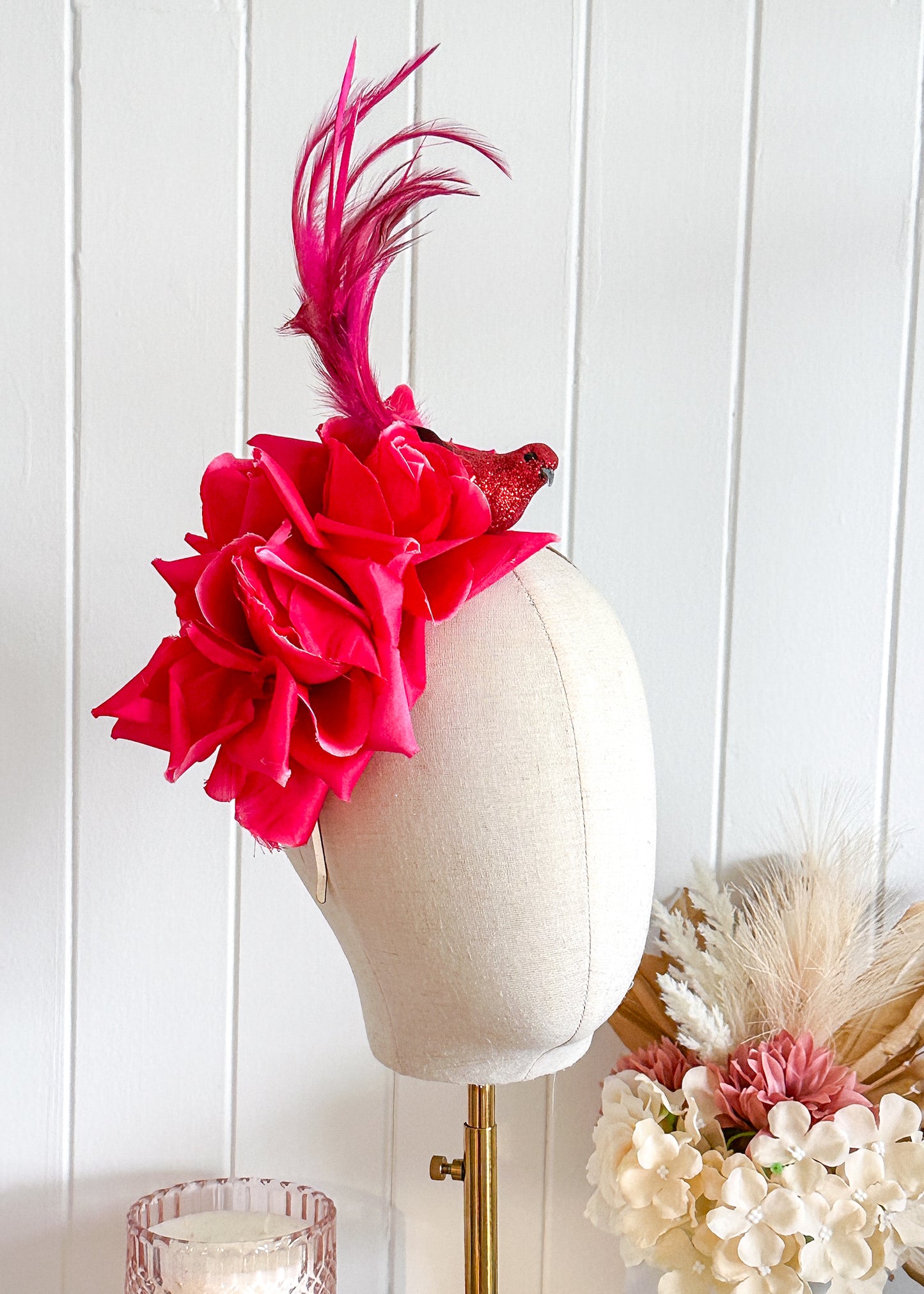 "Nadia" - Raspberry Pink Fascinator