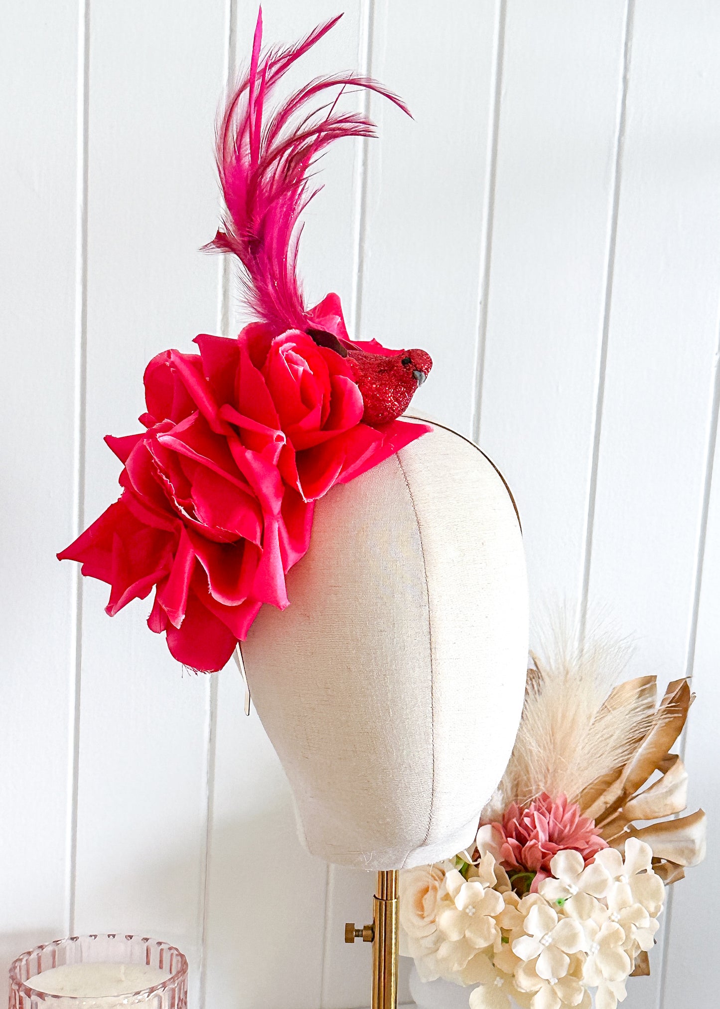 "Nadia" - Raspberry Pink Fascinator