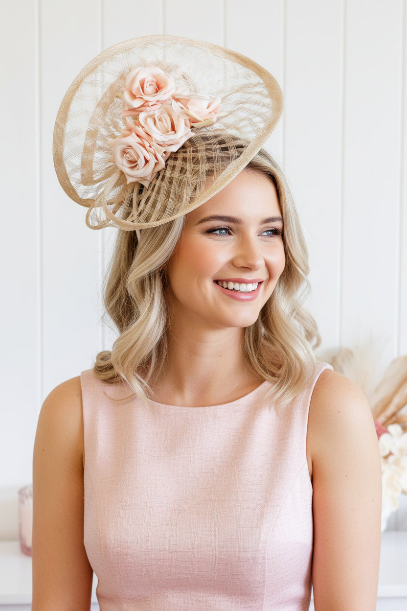 “Antonia" Cream Fascinator