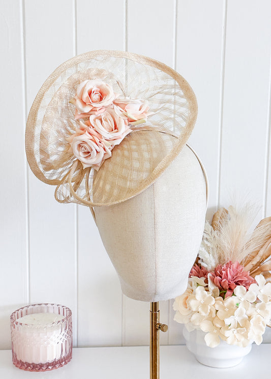 “Antonia" Cream Fascinator