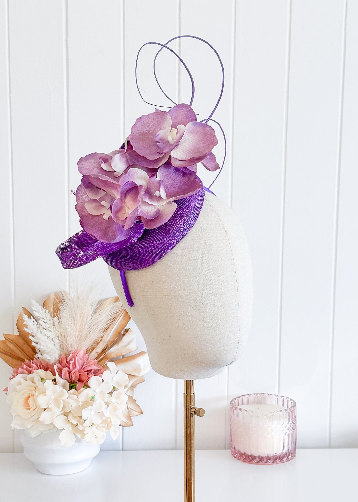 "Ellie" Orchid Fascinator