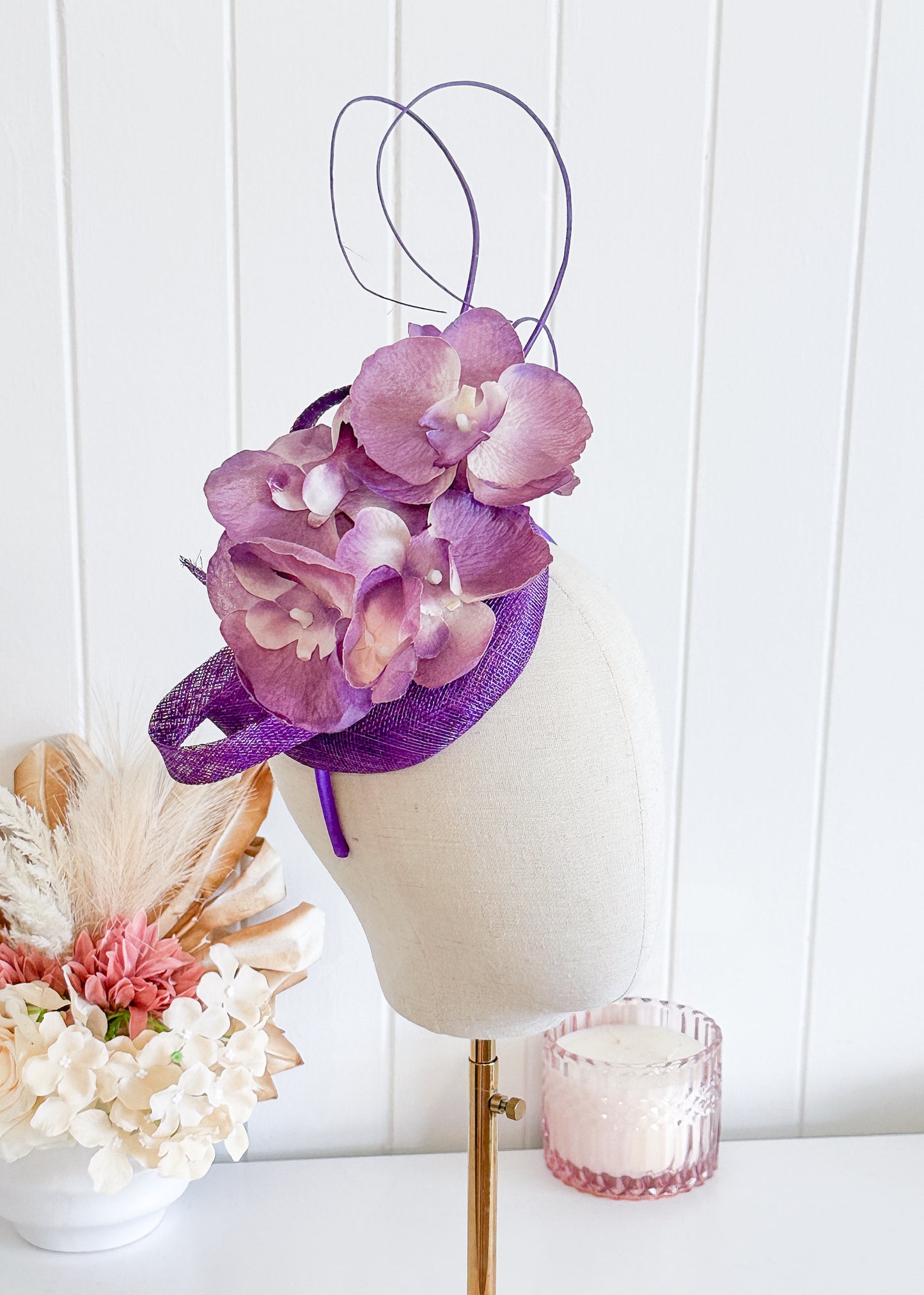 "Ellie" Orchid Fascinator