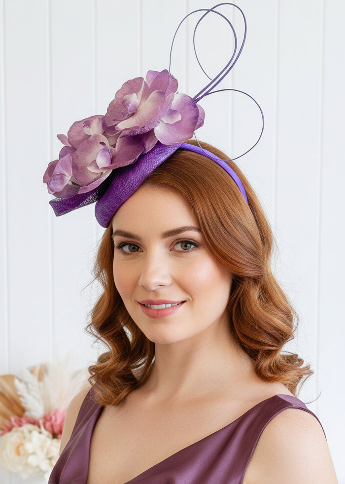 "Ellie" Orchid Fascinator