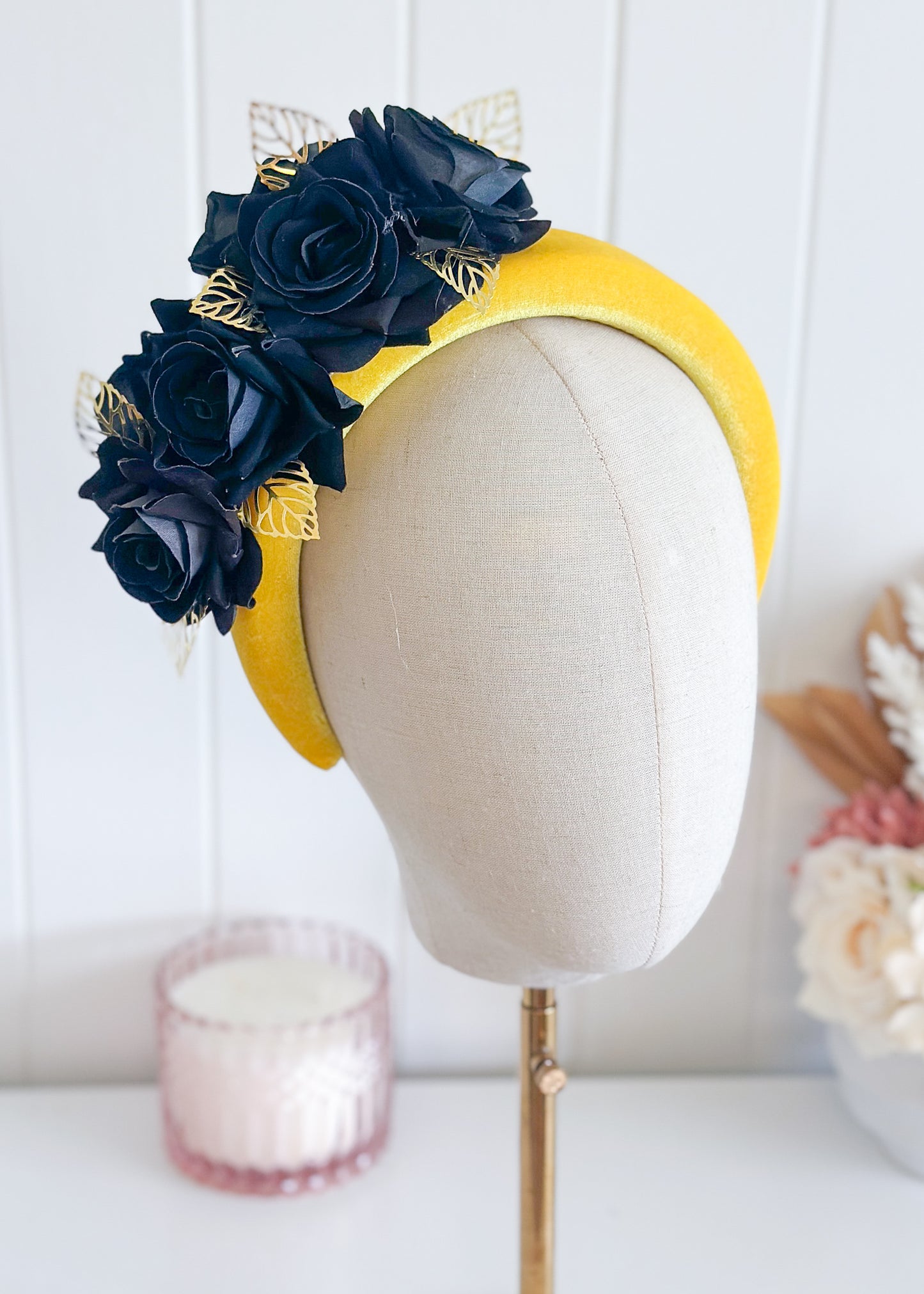 "Carlise" - Yellow & Black Headband