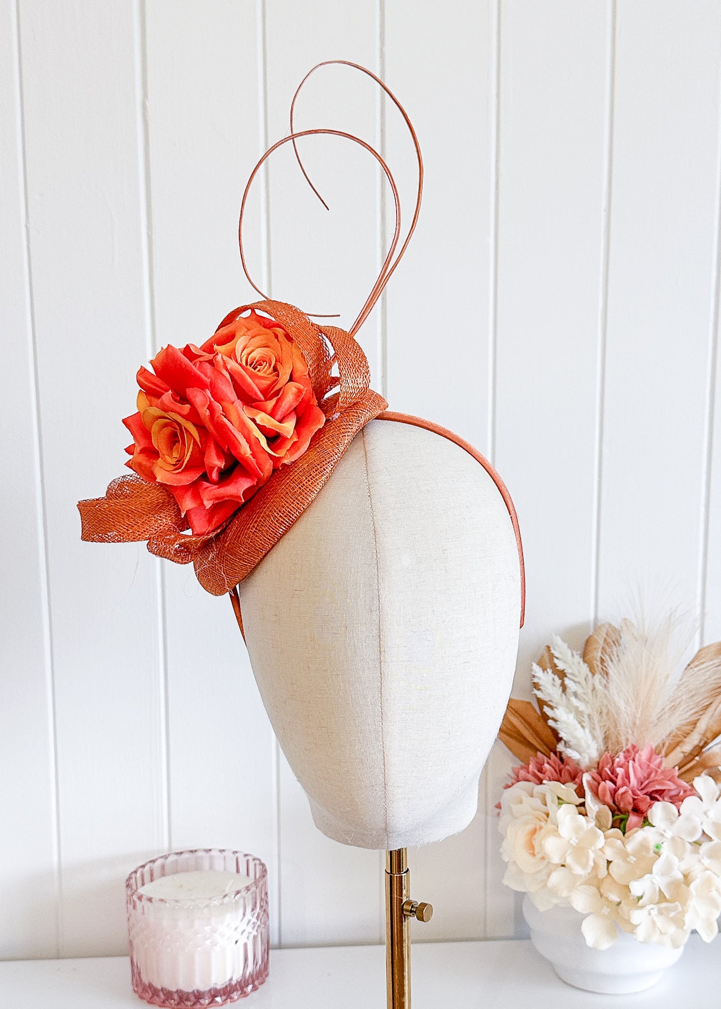 "Ellie" Fascinator Orange