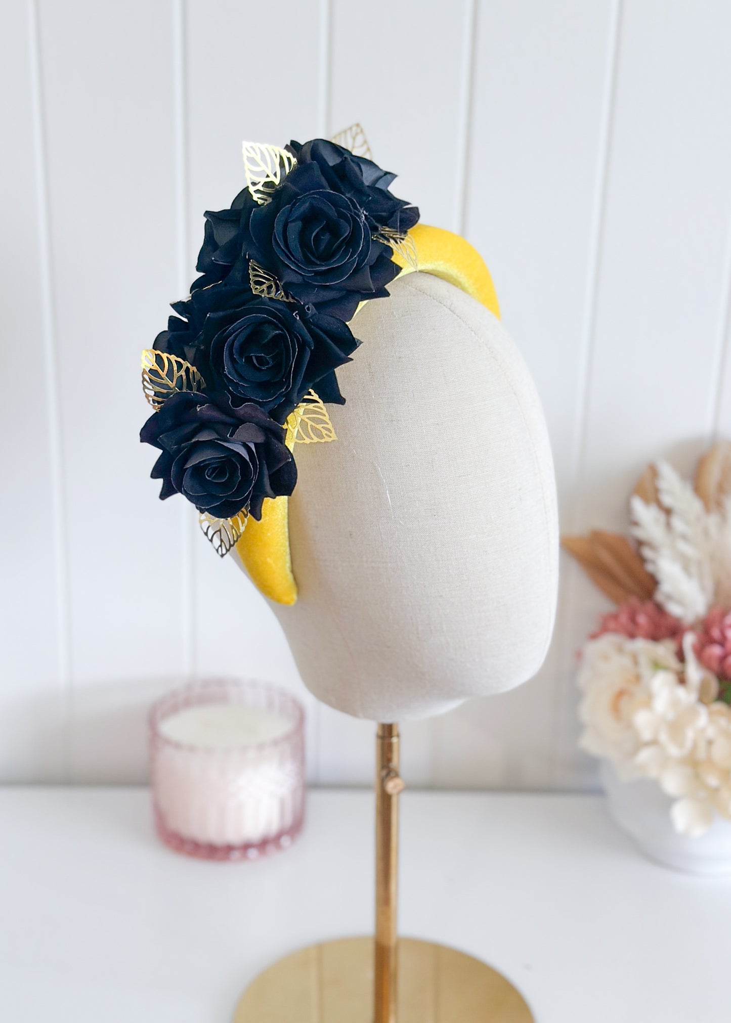 "Carlise" - Yellow & Black Headband