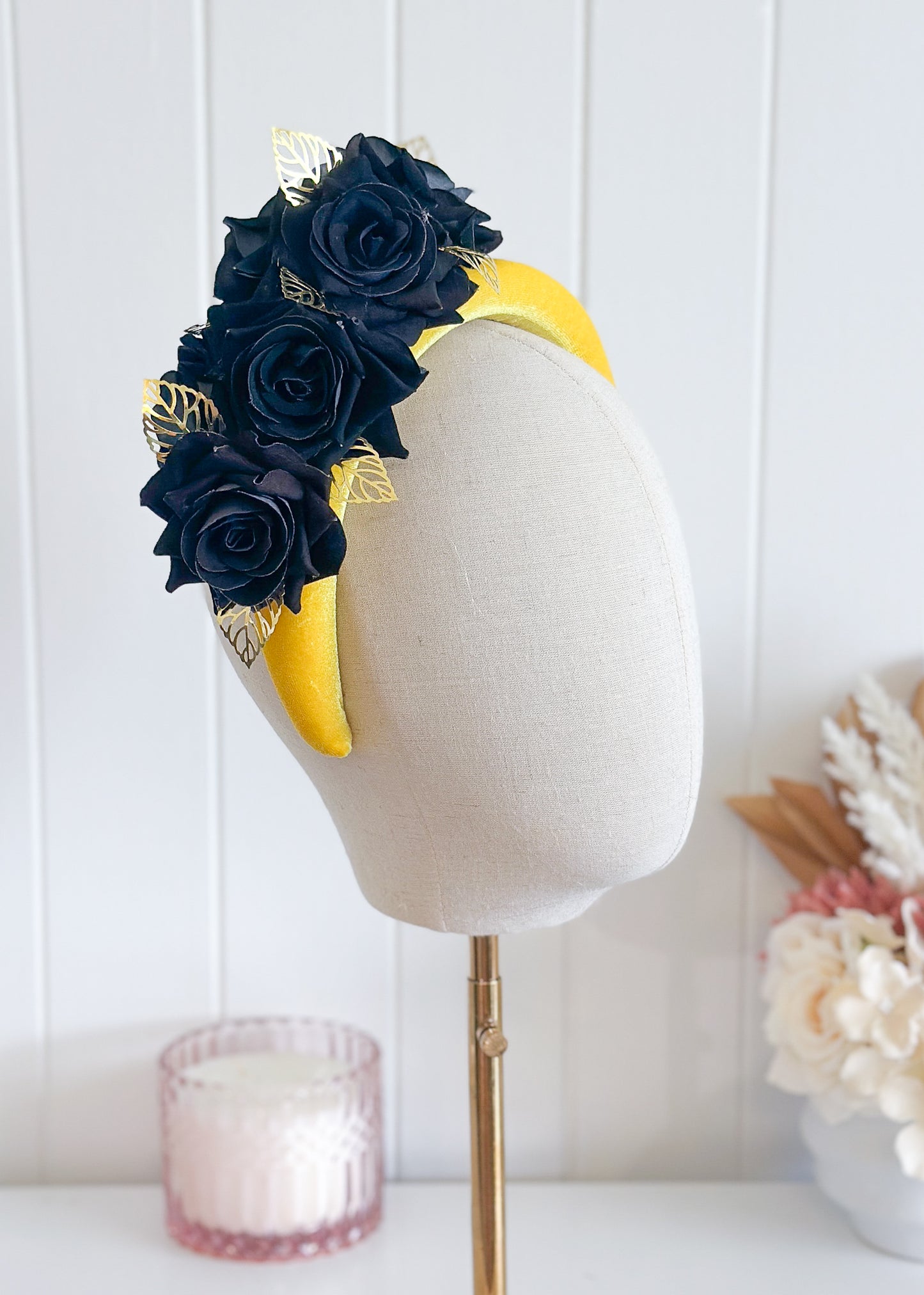 "Carlise" - Yellow & Black Headband