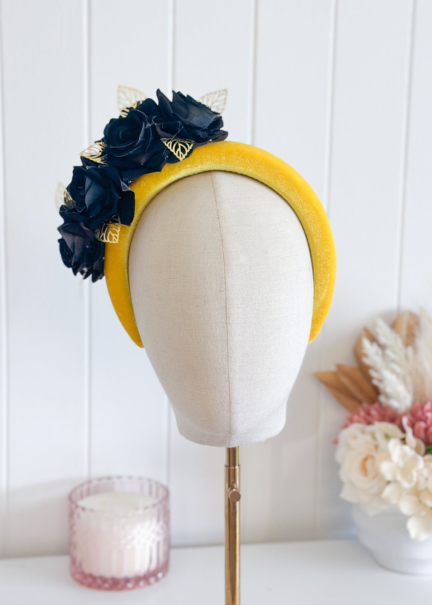 "Carlise" - Yellow & Black Headband