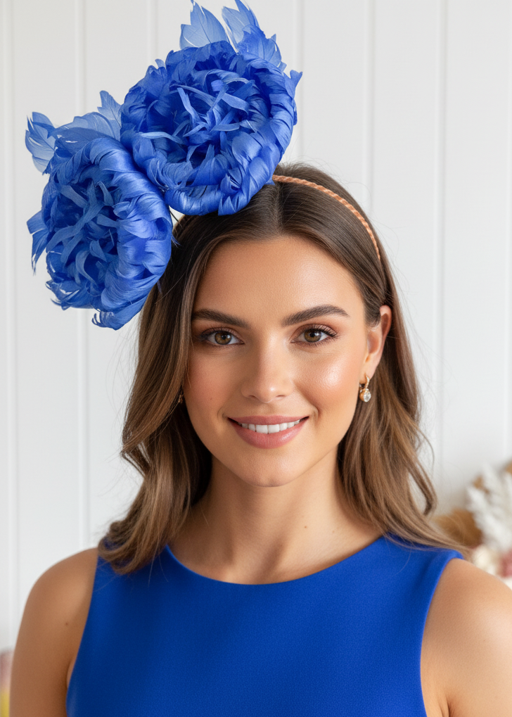 "Nerida"  Blue Fascinator